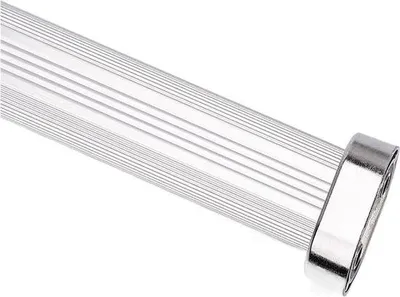 Image de Barre ovale en aluminium de 83,8 cm, support de tringle à vêtements robuste, couleur argent
