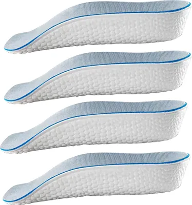 Produktbild von Paar 1,5/2,5/3,5 cm höhenvergrößernde Einlegesohlen, Schuhabsatzerhöhung, unsichtbare Einlegesohle für Männer und Frauen, Fußgewölbeunterstützung, Innensohle, orthopädische Polsterung, Fußpolster