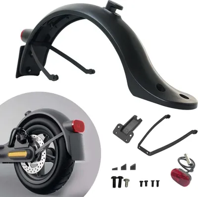Produktbild von Elektroroller Hinterer Kotflügel, Fender Kit mit Heckfender Halterungen und Bremslicht für Xiaomi Elektroroller M365 Pro 2 / M365 / M365 1S, Kotflügel zubehör