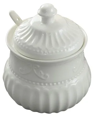 Zuckerdose aus Porzellan mit Deckel, 400 ml, French Country