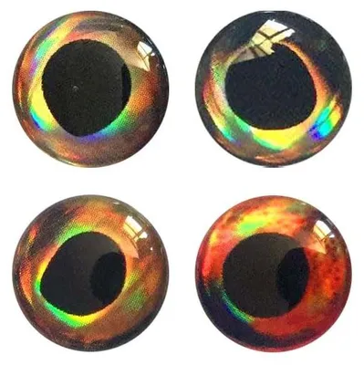 Obrázek produktu pro 160 kusů holografických nástrah ve tvaru rybích očí – 8 mm