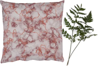 Produktbild von MuchoWow® Zierkissen Sofakissen Wohnzimmer Dekokissen 50x50 cm Roségold - Marmor - Achat - Luxus - Komfort - Sofakissen