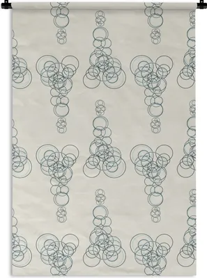 Produktbild von MuchoWow® Wandteppich Wandbehang Kreis - Muster - Abstrakt 90x135 cm Tapisserie Dekoration Wandtuch - Baumwolle - Wandskulptur