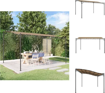 Produktbild von vidaXL Markise Taupe 4x3 m 180 g/m² Stoff und Stahl - Pavillons & Partyzelte