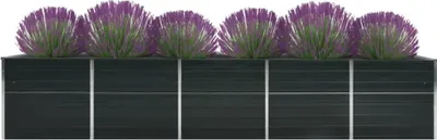 Produktbild von "2026 Aktion"Garten-Hochbeet - CLORIS - Pflanzkasten - Verzinkter Stahl 400x80x45 cm Anthrazit - NeuMöbel2175624