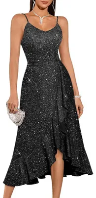 Productafbeelding van Dames cocktailjurk, elegant, zwart, maat M