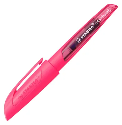 Immagine prodotto di Stilografica da scuola STABILO con pennino standard M - EASYbuddy NEON in rosa neon - blu (cancellabile…