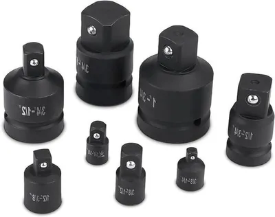 8-teiliges Adapterset für Steckschlüssel, 1/4" auf 3/8", 3/8" auf 1/4", 3/8" auf 1/2", 1/2" auf 3/8", 1/2" auf 3/4", 3/4"