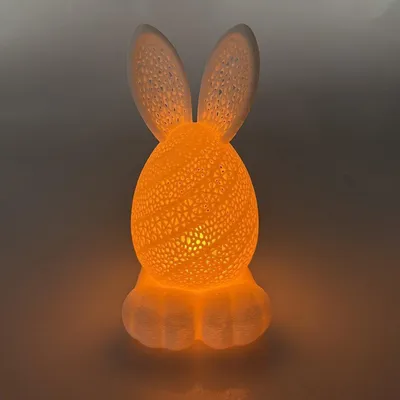 Produktbild von 3D Hasen-Kerzenhalter mit LED – Kreatives Nachtlicht & Tischdeko