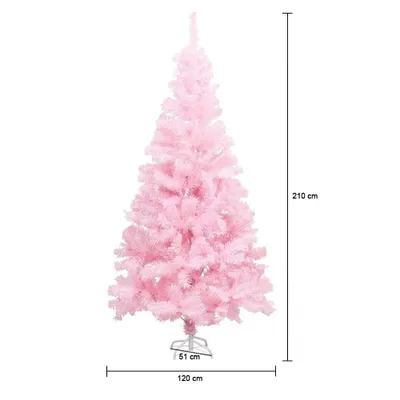 Zdjęcie produktu dla Różowa sztuczna choinka - w kilku rozmiarach - 210 cm-owa