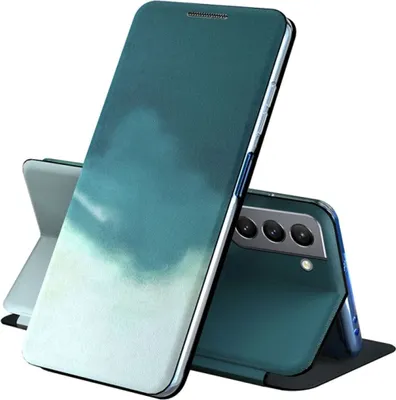 Produktbild von König Design Hülle kompatibel mit Samsung Galaxy S21 Kunstleder Handyhülle - Handy Case Grün