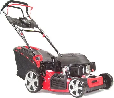 Image de Tondeuse à gazon à essence 46cm Tondeuse à roue motrice Motofaucheuse Démarrage électrique batterie 55827