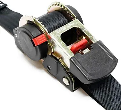 Produktbild von Automatik Zurrgurt 750 daN Zuglast 3 m x 50mm PES Spanngurt mit S-Haken selbstaufrollend, ideal für Autotransport