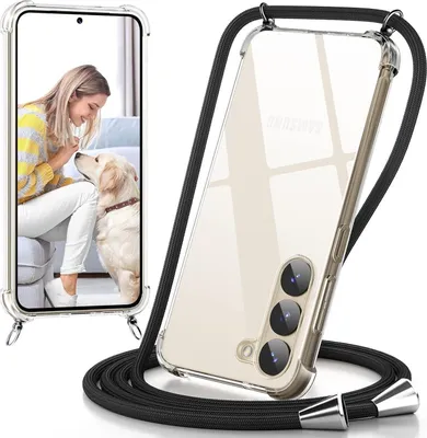 Image de Caslord Chaîne pour téléphone portable Housse pour Samsung Galaxy S23 Ultra Noir