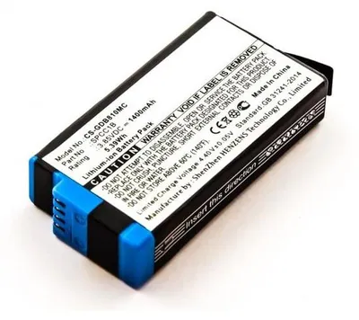 Produktbild von Akku passend für GoPro Max, GoPro Max 360, GoPro ACBAT-001, Li-ion, 3,85V, 1400mAh, 5,4Wh