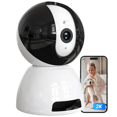 Produktbild von 2K Überwachungskamera Innen 360° Indoor Hundekamera Babyphone Automatische Verfolgung 2-Wege-Audio Bewegungserkennung Nachtsicht
