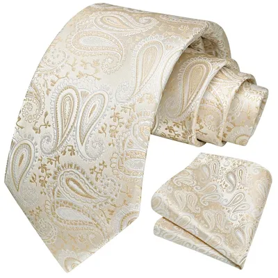Productafbeelding van Stropdas Pochet - Paisley - Klassiek - Massief - Bruiloft