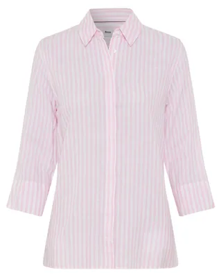Produktbild von BRAX Style Vicki gestreifte Bluse aus Leinen mit verdeckter Knopfleiste