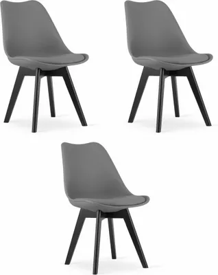 Immagine prodotto di Sedia MARK - grafite / gambe nere x 3
