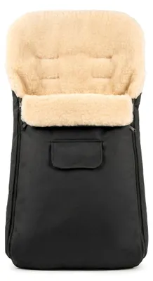 Produktbild von Baby-Joy® Fußsack KAI XL 105cm Wolle Winterfußsack Kinderwagen 6 Mon-3 Jahre - Farbe: 01 schwarz, KI-generiertes Bild