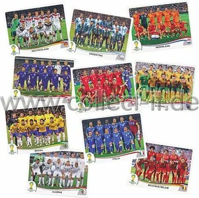 Zdjęcie produktu dla Panini World Cup 2014 - 10 różnych naklejek drużynowych