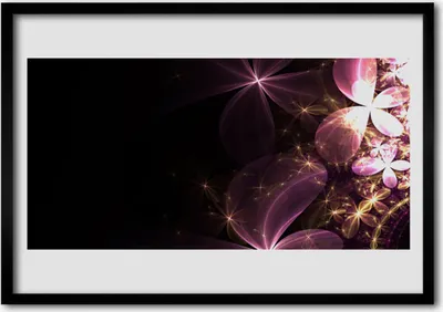 Produktbild von Bild 70x50 MDF-Rahmen Wandkunst Abstrakte Blumen-Kunst