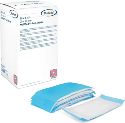 Produktbild von 100 MaiMed Pad Saugkompressen | Vlies | steril | 20 x 40 cm | Kompressen