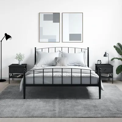 Immagine prodotto di vidaXL Comodini 2 pezzi nero 40x42x45 cm materiale legno