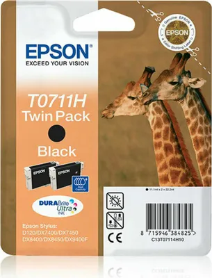 Produktbild von Epson Tintenpatrone Twinpack sw T 071 High Capacity      T 0711H