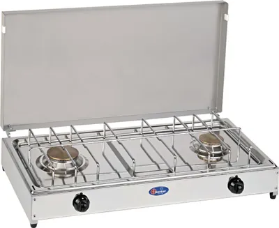 Produktbild von Gasherd aus Edelstahl mit 2 Brennern - Parker