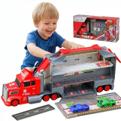 Image de Ensemble de piste de course de garage pour dépanneuse Woopie Truck