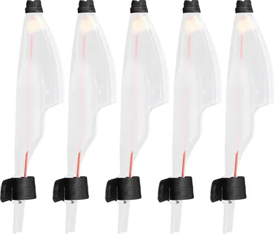 Imagen del producto de 5 unidades de puntas telescópicas de plástico para cañas de pescar, protectores para la parte superior, tipo 2#