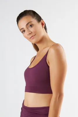 Produktbild von Nachhaltiges Sport-Bustier aus weicher Biobaumwolle mit sportlicher Passform und breitem Bündchen