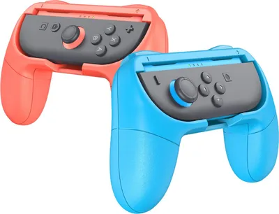 Produktbild von FINTIE Grip Kompatibel mit Nintendo Switch 2 (2025) Joy-Con - [2 Stück] Ergonomisches Design Verschleißfeste Komfort Griff Kit Griffhalter Kompatibel mit Switch Konsole Joy-Con Controller, Blau/Rot