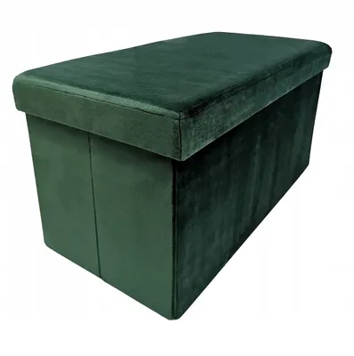 Image de Pouf avec espace de rangement, pouf rembourré 30 x 60 cm