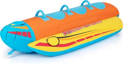 Produktbild von Goplus Bananenboot, Nylon EVA, aufblasbar, Towable, 3 Personen, 252x108x51 cm, 3 Luftkammern, 231 kg, ab 14 Jahre