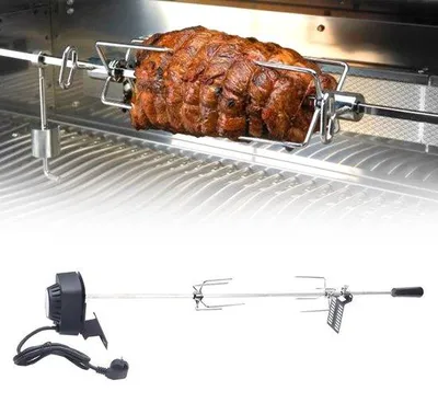 Produktbild von Famanu Grillspieße BBQ - Rotierende Spieße mit Edelstahlmotor - Automatisches Set - 220 - 240V