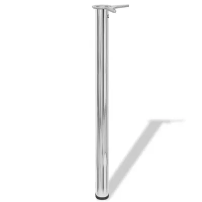 Immagine prodotto di 4x gambe del tavolo regolabili in altezza Gambe del tavolo cromate 870 mm