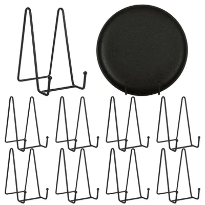 Produktbild von Tellerständer Staffelei Bilderständer - Metall - Schwarz - 15,24 cm - 10 Stück