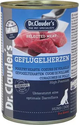 Zdjęcie produktu dla Dr. Clauder's Best Choice Hund Wyselekcjonowane mięso 6x400g | Geflügelherzen