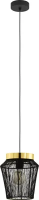Produktbild von ESCANDIDOS Hängeleuchte Hängelampe Pendellampe Pendelleuchte - H110 x Ø22 cm - schwarz, messing - 1X40W exkl. - IP20