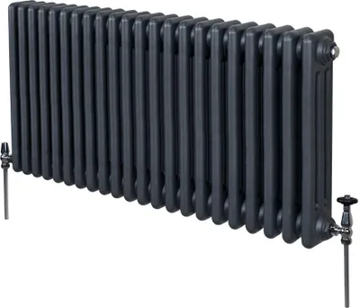 Obrázok produktu pre Tradičný 3-stĺpový radiátor - 600 x 1012 mm - antracitovo sivý