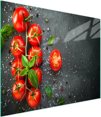 Image de Planche à découper en verre 52x30 Tomates