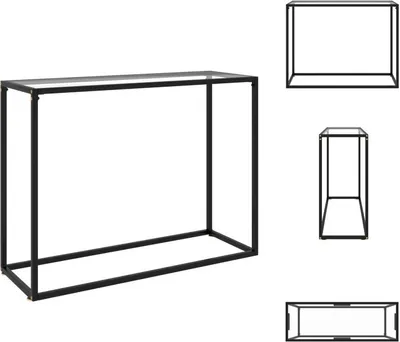 Image de vidaXL Table console transparente 100x35x75 cm verre trempé - Tables d'appoint