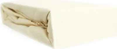 Produktbild von Jersey Spannbettlaken 100% Baumwolle 200-200x220 cm + 40 cm Rundumgummizug Beige