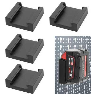 Produktbild von 4x Akkuhalter Milwaukee für Küpper Lochwand M18 Halterung Akkuhalter Wandhalter 18V
