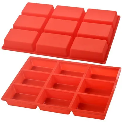 Produktbild von Silikon-Mini-Kastenform 9-Mulden antihaftbeschichtet 2 Stück
