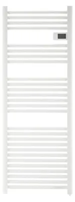 Produktbild von OCEANIC Handtuchheizkörper 700 W, weiß matt, 140 x 54 cm, wandmontiert, 10 Programme, LCD-Thermostat, IP24