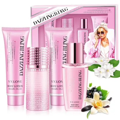 Produktbild von Damen Geschenkset Eau de Toilette Bodyspray Lotion Duschgel Blumig Fruchtig 4-teilig