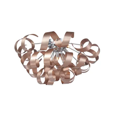 Produktbild von Lucande Deckenlampe Kaelor, Ø 60 cm, kupferfarben, Aluminium